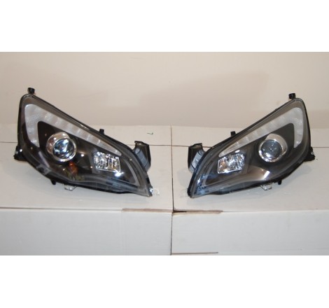Faros Delanteros Luz De Dia Opel Astra J DRL Black