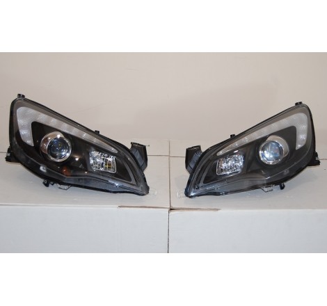 Faros Delanteros Luz De Dia Opel Astra J DRL Black