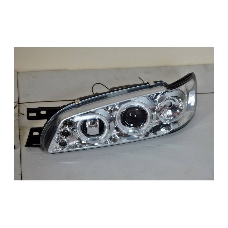 Set Of Headlamps Angel Eyes Subaru Impreza 1992-2002 Chromed