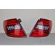 Set Of Rear Tail Lights Mercedes W204 2011-2014 Led Red Clear