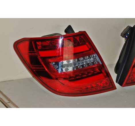 Pilotos Traseros Mercedes W204 2011-2014 Led Red Clear