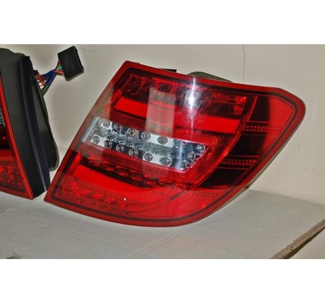 Pilotos Traseros Mercedes W204 2011-2014 Led Red Clear