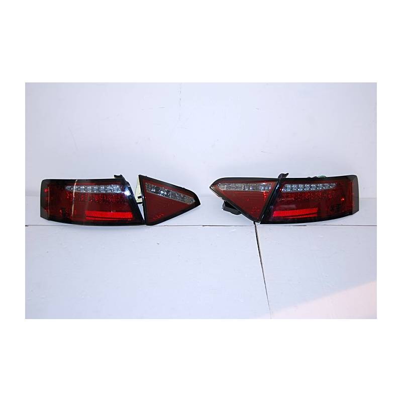 Set Of Rear Tail Lights Audi A5 24D 0709 Led Red/Smoked Cardna