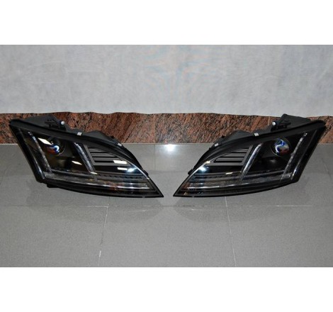 Faros Delanteros Luz De Dia AUDI TT 10-15 Xenon DRL Black