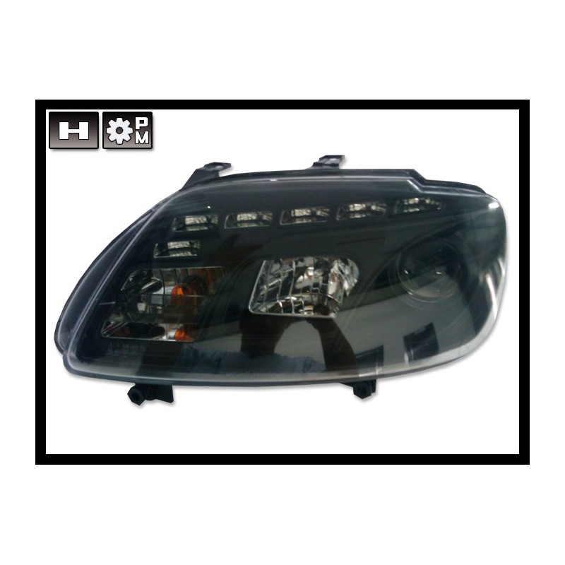 Faros Delanteros Luz De Dia Volkswagen Touran '03 / Caddy '05 Black