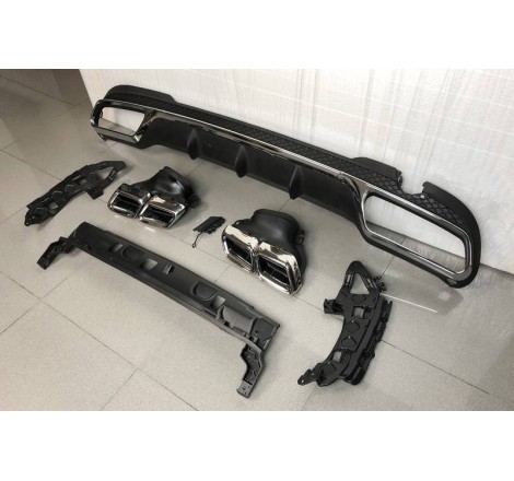 Rear Diffuser Mercedes W212 2014-2015 SW / 4D Look AMG E63