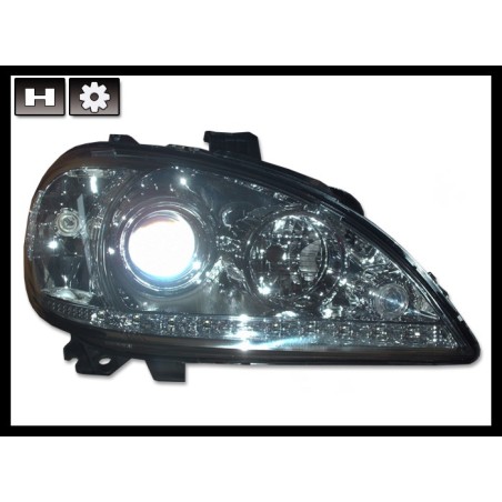 Set Of Headlamps Day Light Mercedes W163 4-Door 2002-2004 Chromed