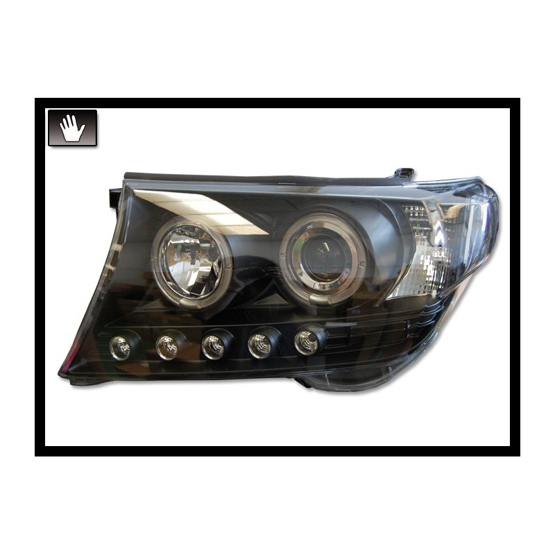 Fanali Day Light Toyota Land Cruiser F J200 08 Black H1-H1