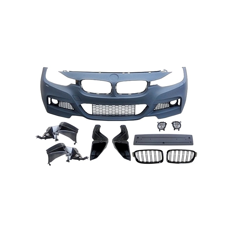 Front Bumper BMW F30 / F31 Look M-Tech Fog Lamps Grills