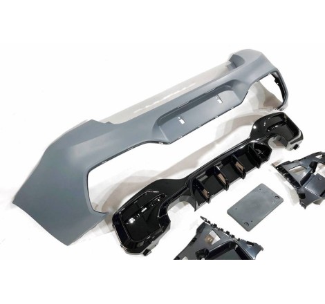 Paragolpes Trasero BMW F20 /F21 LCI 15-18 Performance 2 Salidas doble Brillante Negro