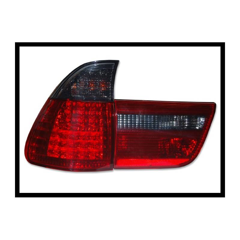 Set Of Rear Tail Lights BMW X5 0003 Led Red Smoked Bimar Tuning