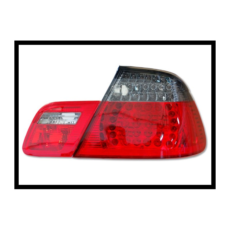 Fanali Posteriori BMW E46 '98-'05 CC, Led, Red, Chromed, Smoked