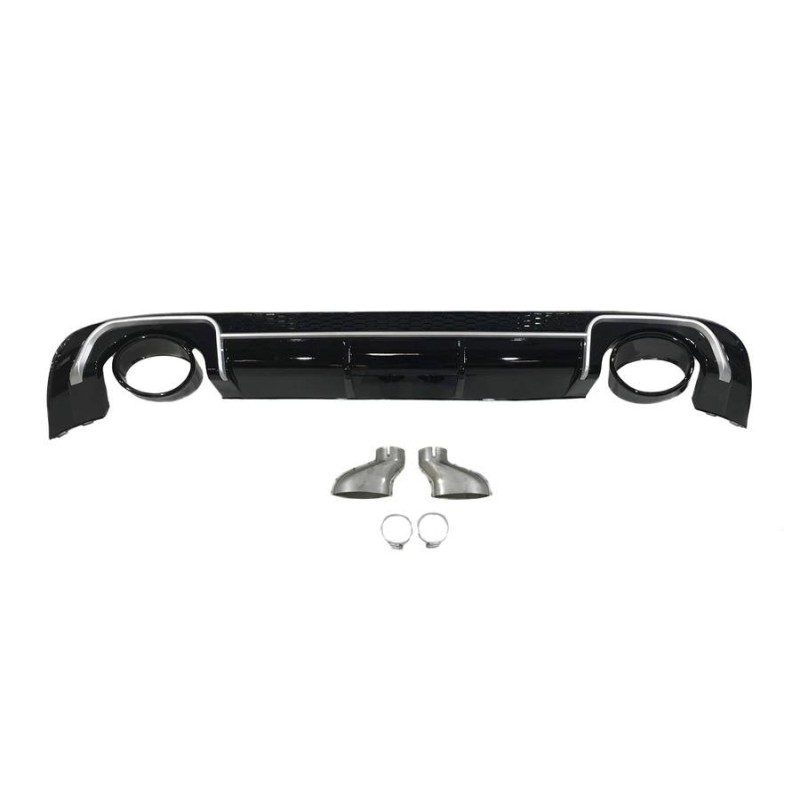 Difusor Trasero Audi A3 V8 4 puertas 2013-2015 Look RS3 ABS