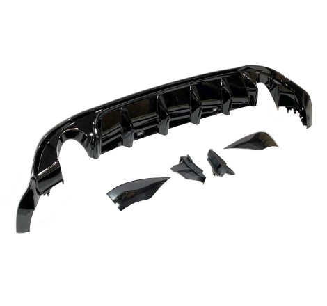 Difusor Trasero Volkswagen Golf 7.5 Negro Brillante