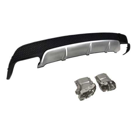 Difusor Trasero Mercedes CLA W117 2013-2018 Look A45 ABS
