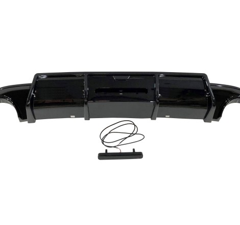 Difusor Trasero Volkswagen Golf 7 look TCR Negro Brillante