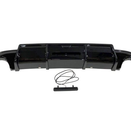 Difusor Trasero Volkswagen Golf 7 look TCR Negro Brillante