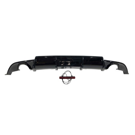 Rear Diffuser Volkswagen Golf 7.5 Look TCR Glossy Black Red Light