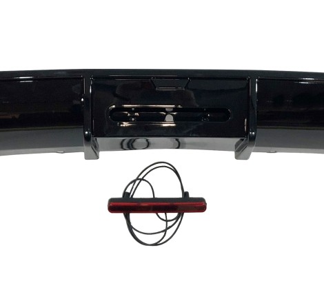 Difusor Trasero Volkswagen Golf 7.5 Look RLine Negro Brillante Red Light