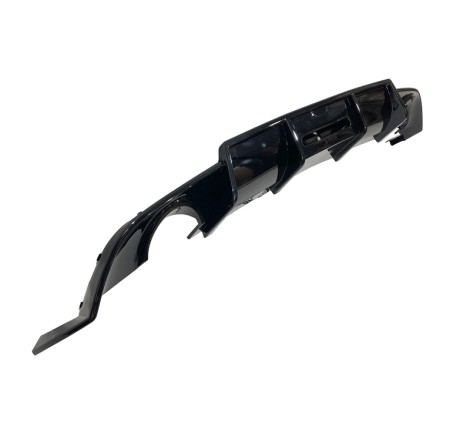 Difusor Trasero Volkswagen Golf 7.5 Look RLine Negro Brillante Red Light