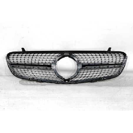 Parrilla Mercedes GLC X253 2015-2019 Diamond Full Black Con Cámara