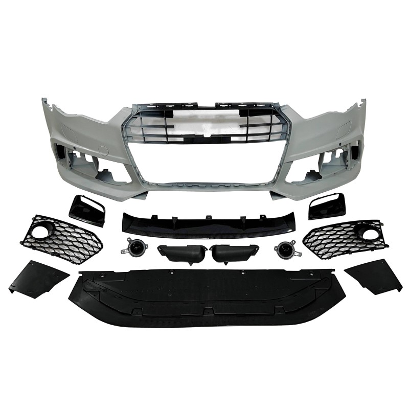 Front Bumper Audi A6 2015-2018 C7 Look RS6 Carbon