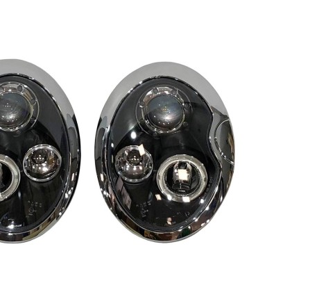 Faros Delanteros Ojos De Angel Mini '01/'05 R50 / R52 / R53 Black