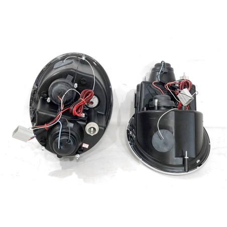 Fanali Anteriori Angel Eyes Mini R50 / R52 / R53 '01/'05 Black