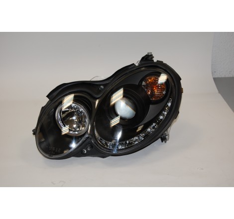Faros Delanteros Mercedes CLK W209 04-09 Luz Dia Black