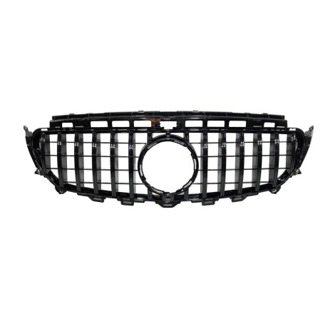 Front Grill Mercedes W213 Look GT Full Black Camera