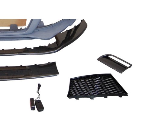 Front Bumper Audi TT 06-14 8J Look RS Spoiler Look Carbon Fiber