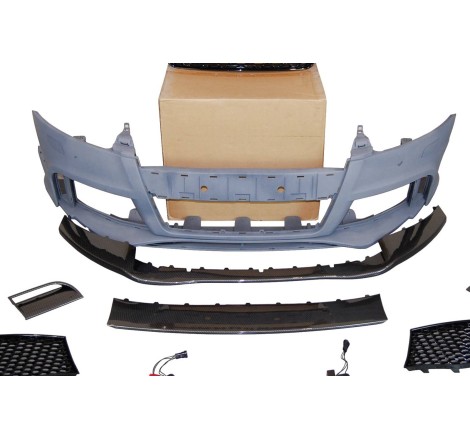 Front Bumper Audi TT 06-14 8J Look RS Spoiler Look Carbon Fiber