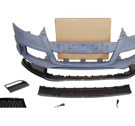 Front Bumper Audi TT 06-14 8J Look RS Spoiler Look Carbon Fiber