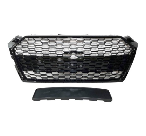 Parrilla Audi A5 18-20 Look RS5 Negro brillante Cámara