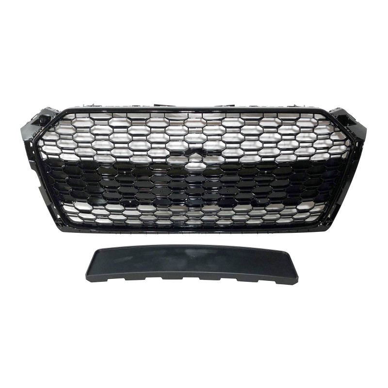 Parrilla Audi A5 18-20 Look RS5 Negro brillante Cámara