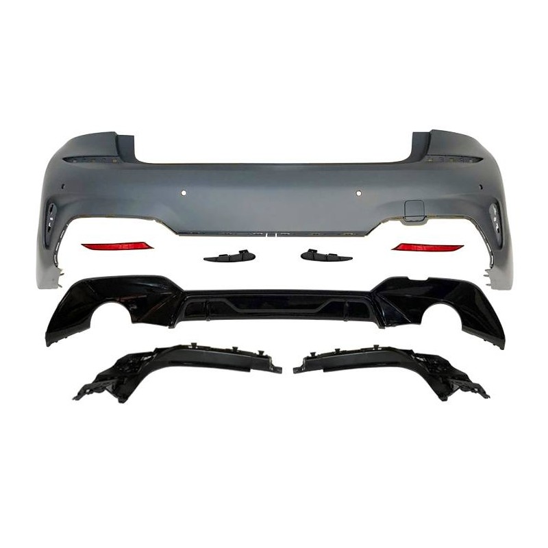 Paragolpes Trasero BMW G20 Look MPerformance Brillante Negro