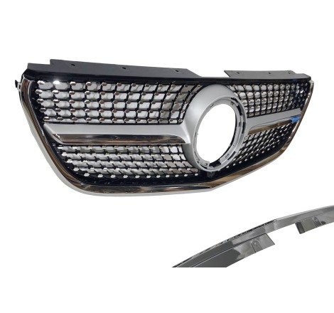 Front Grill Mercedes Vito W447 2022+ Look Diamond