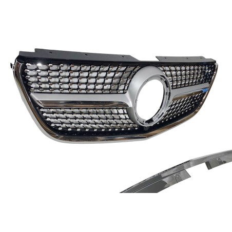 Front Grill Mercedes Vito W447 2022+ Look Diamond