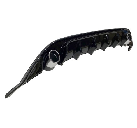 Difusor Trasero Volkswagen Golf 7 Look TCR Negro Brillante