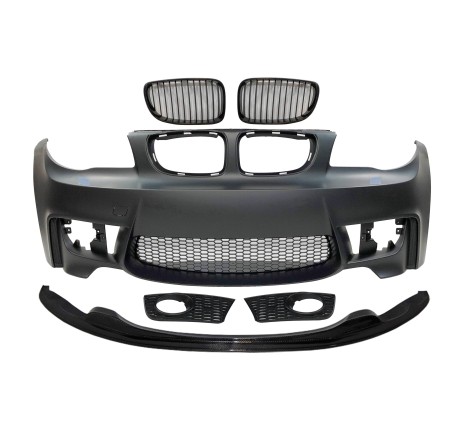 Paragolpes Delantero BMW E82/E88/E87/E81  Look M1 05-11 Spoiler Carbono