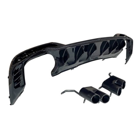 Rear Diffuser Audi A4 2020+ Look RS4 Black