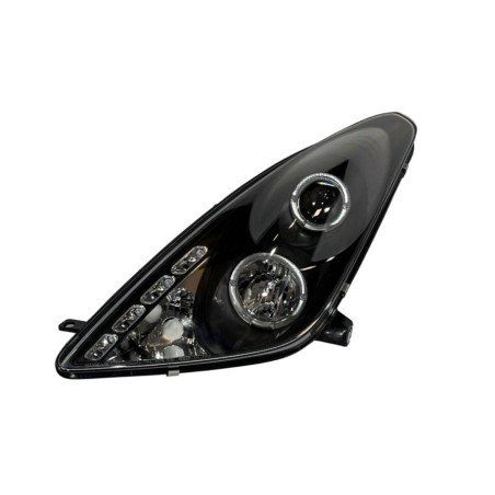 Fanali Anteriori Angel Eyes Toyota Celica '01 Black