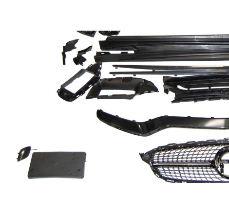Body Kit Mercedes W205 4d 2014-2021 Look C63 2019 Diamond