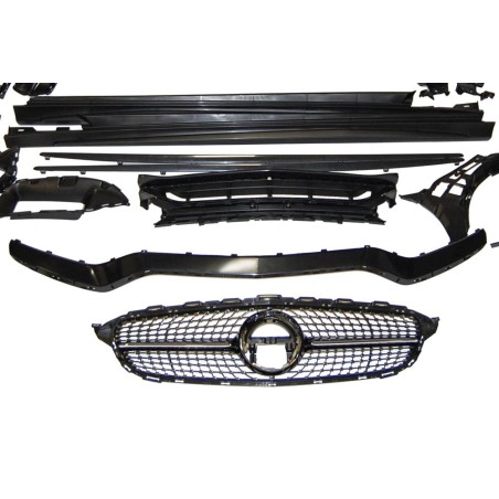 Body Kit Mercedes W205 4d 2014-2021 Look C63 2019 Diamond