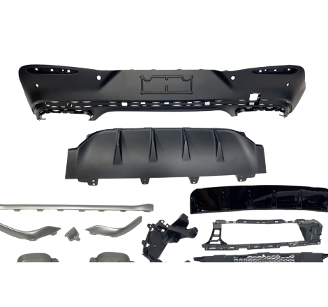 Rear Diffuser Mercedes C254 GLC 2023+ Coupe look AMG GLC63