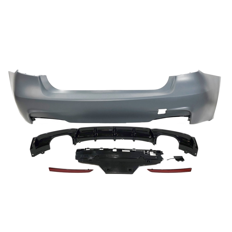 Rear Bumper BMW F30 Look M Performance 2 Exhaust Double