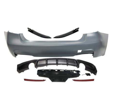 Paragolpes Trasero BMW F30 Look M Performance 2 Salidas doble  Punteras