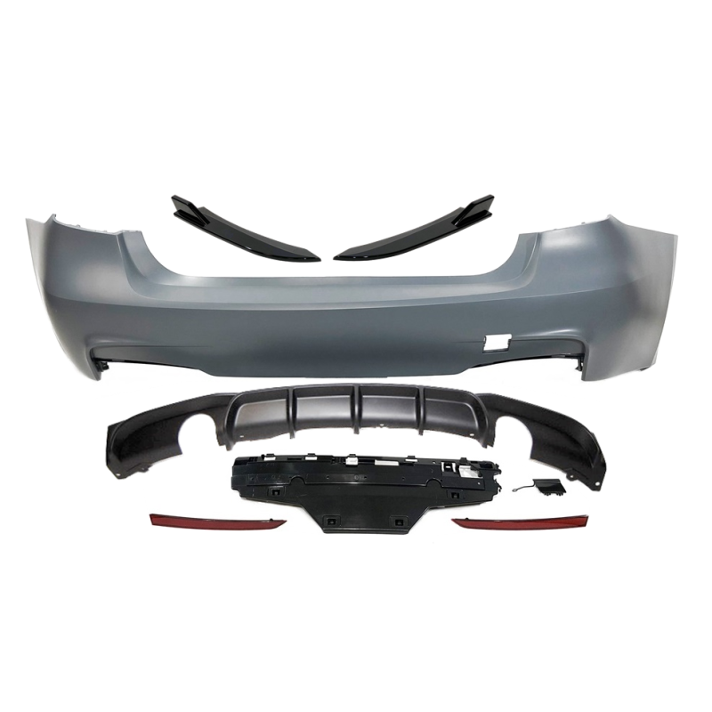 Paraurti Posteriore BMW F30 Look M Performance 2 Uscite doppio Flap posteriori