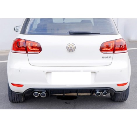 Difusor Trasero Volkswagen Golf 6 look Golf 7.5 R Negro Brillante