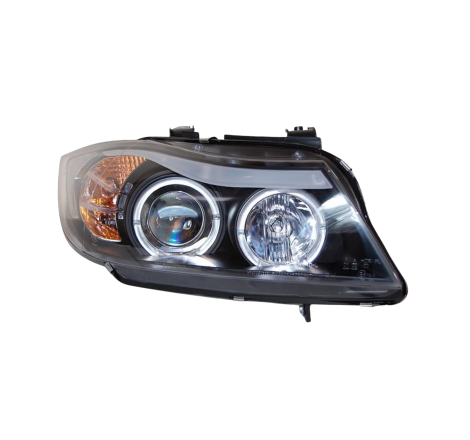 Set Of Headlamps Angel Eyes BMW E90 / E91 2005-2008 Black